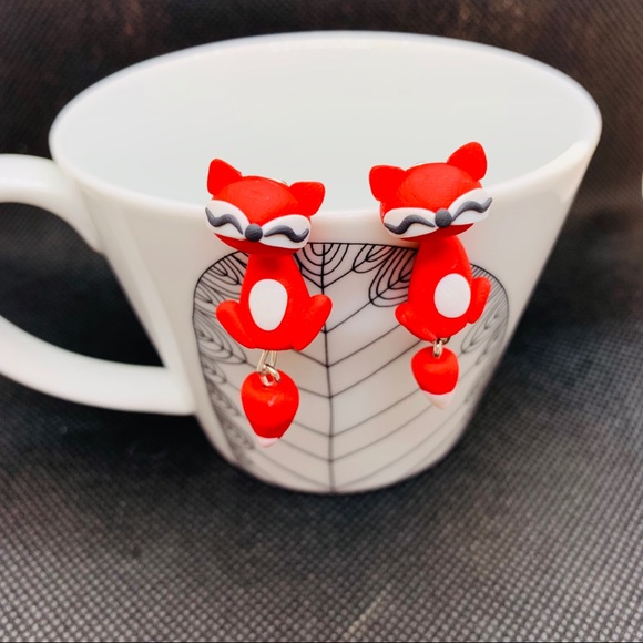 3D Cute Fox 🦊 Earring Earrings Ear Studs - Picture 2 of 5